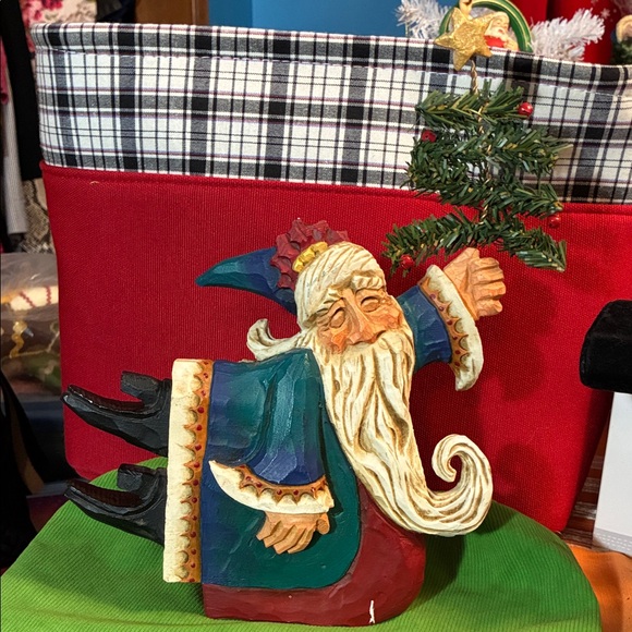 Coyne’s & Company Other - Coyne’s & Company Handcrafted Santa Figurine with Christmas Tree